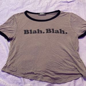 blah. blah crop top . super soft material . size xs
